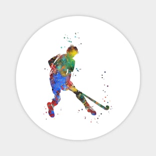 Field Hockey Player Boy Magnet